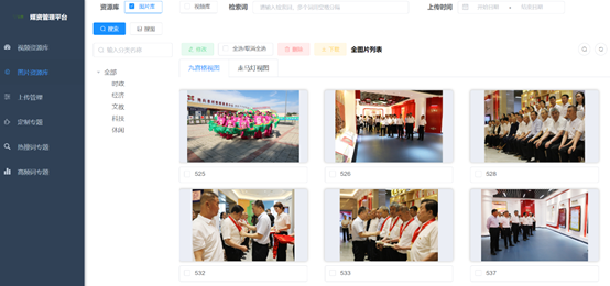 图片及视频数据资源管理系统界面